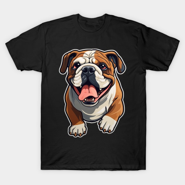 Cute Bulldog Dogs Funny English Bulldog T-Shirt by fromherotozero